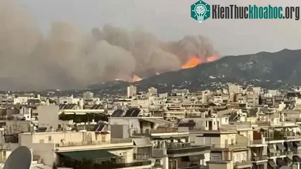Cháy rừng ở Hy Lạp.