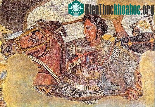Chân dung Alexander dẫn quân đi chinh phạt Ba Tư được thêu trên một tấm thảm.