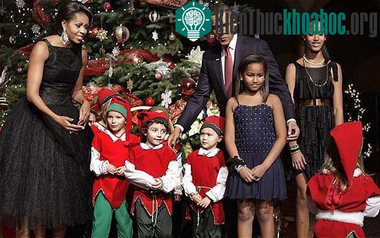 Tổng thống Mỹ Barack Obama cùng gia đình vui Giáng sinh.