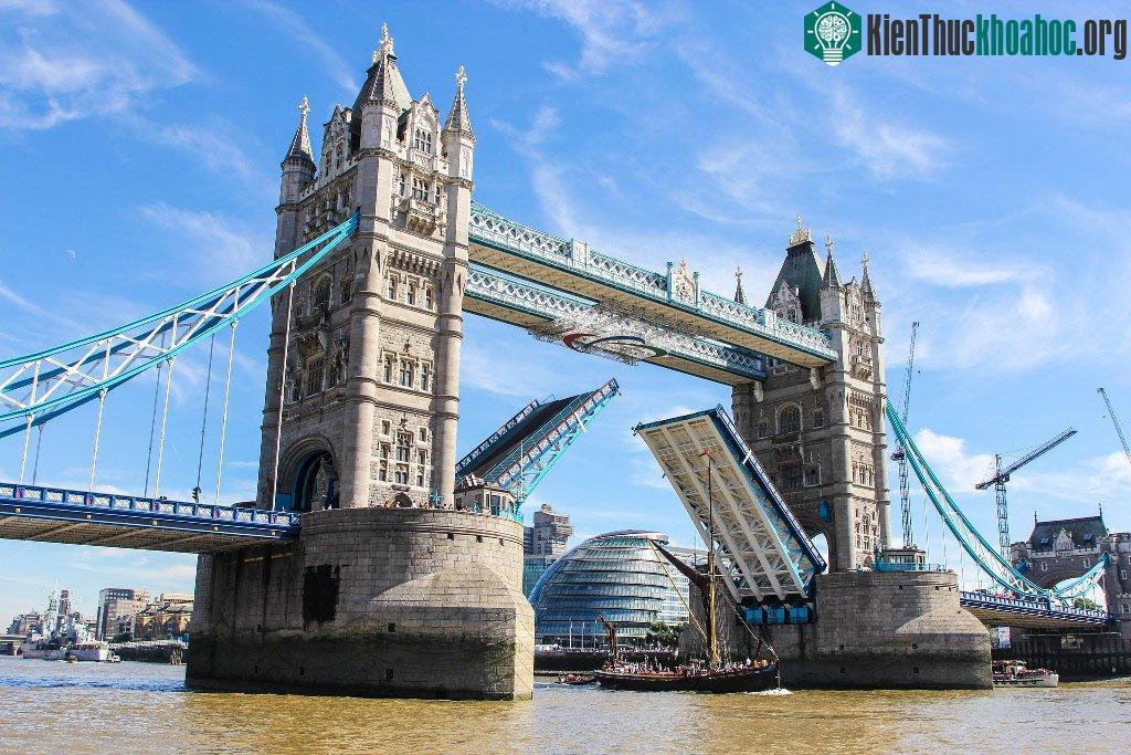 Tower Bridge ở London.