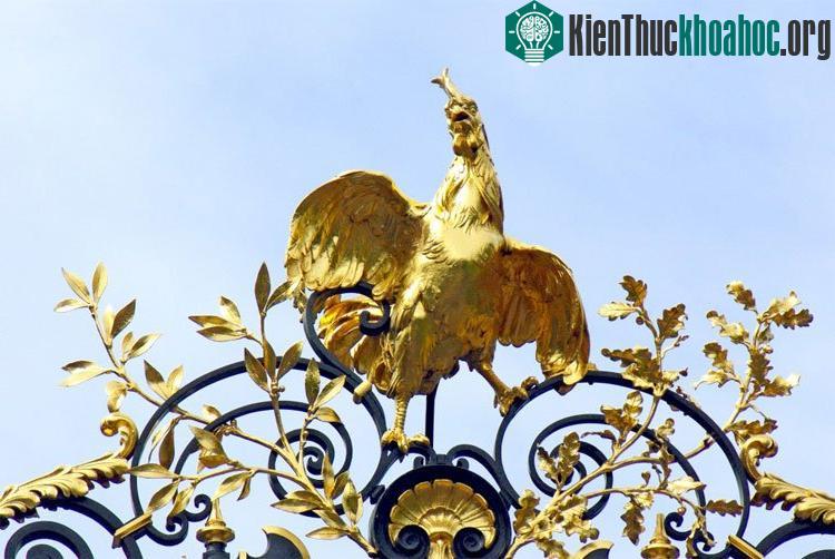 Hình ảnh gà trống trên cánh cổng tại điện Elysees.