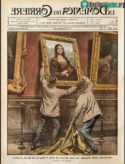 Bức tranh Mona Lisa của Leonardo Da Vinci đã trở thành bức tranh nổi tiếng nhất thế giới sau khi nó bị đánh cắp từ bảo tàng Louvre vào năm 1911.
