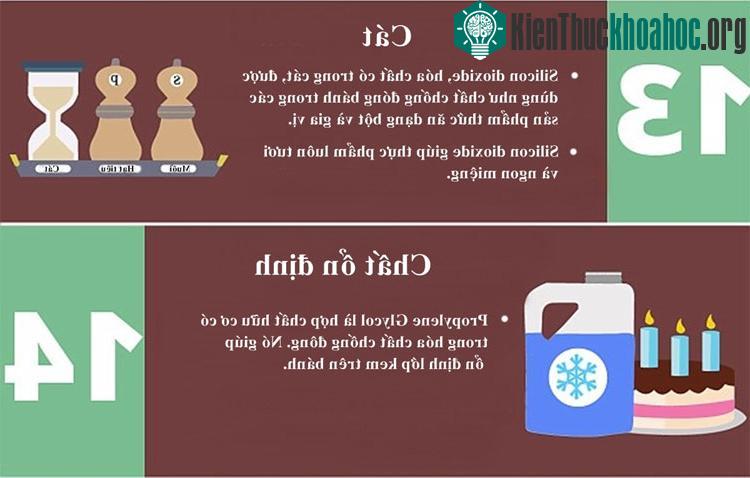 Silicon dioxite giúp thực phẩm luôn tươi và ngon miệng.