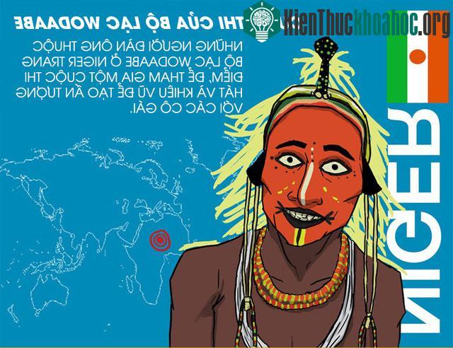 Đàn ông thuộc bộ lạc Wodaabe trang điểm, hát... để tạo ấn tượng với các cô gái.