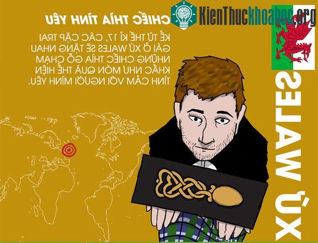 Tặng nhau chiếc thìa tình yêu là cách mà các cặp yêu nhau ở xứ Wales thể hiện tình yêu của mình.