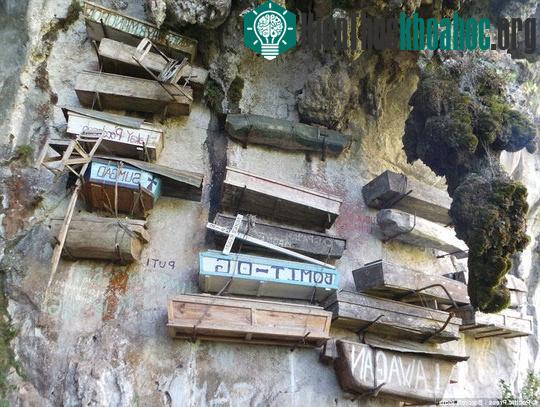 Quan tài treo trên vách đá của người Igorot