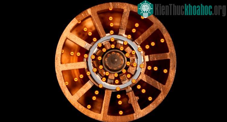 Electron bắn ra khi sợi filament bị làm nóng