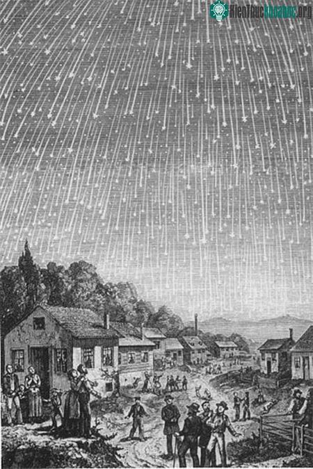 Hình ảnh miêu tả "bão sao băng" Leonids