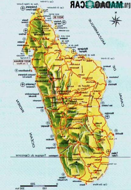 Bản đồ đảo Madagascar