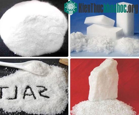 Các chất được sử dụng như băng khô, bạc iodua, oxit nhôm, muối...