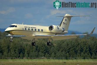 Chiếc Gulfstream Aerospace G-IV Gulfstream VI-SP, một trong hai chuyên cơ được sử dụng nhiều nhất của Pakistan.