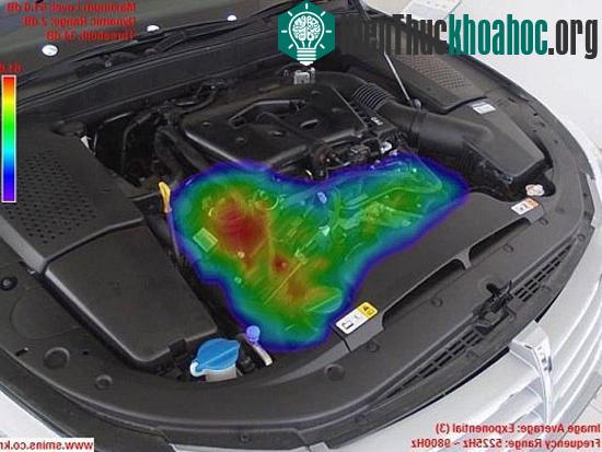 Hình ảnh chụp từ SeeSV-S205 hiển thị chính xác vị trí phát ra&nbsp;tiếng ồn