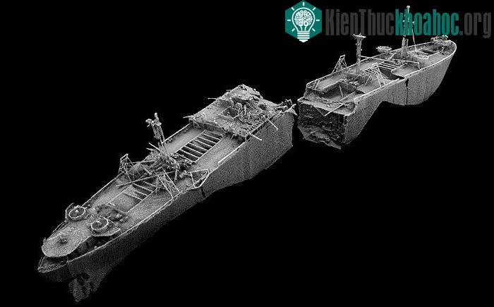 Tàu SS Richard Montgomery chứa hơn 2.000 quả bom chưa kích nổ. (Ảnh: Cơ quan Hải dương và Tuần tra bờ biển Anh).