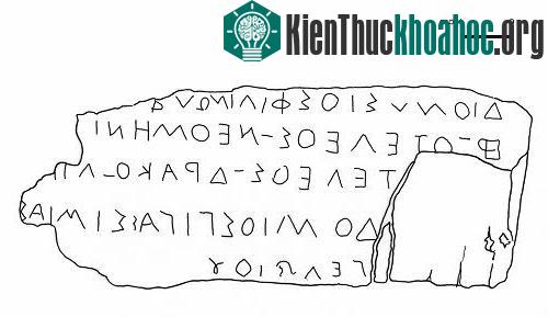 Bản vẽ mô tả một trong những tấm bảng Katadesmoi tìm thấy tại nghĩa địa Paso Marinaro. (Ảnh: Live Science)