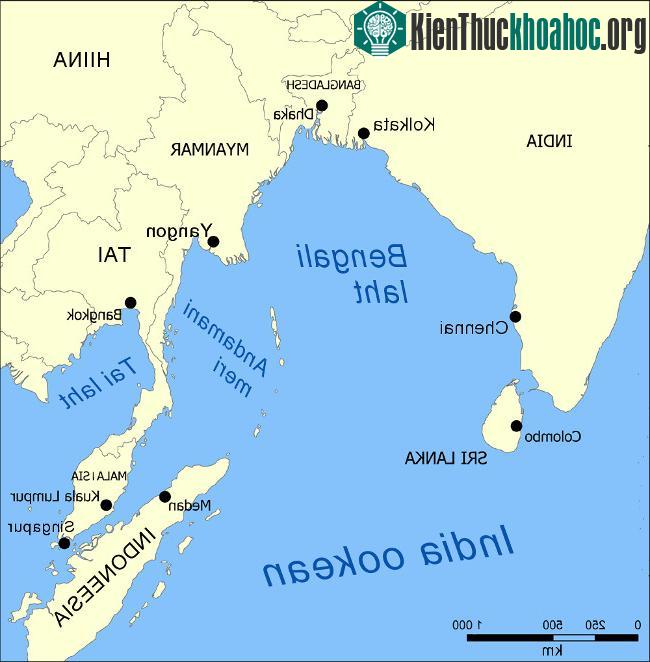 Vùng biển chết nằm trong vịnh Bengal, gần khu vực Đông Nam Á. (Đồ họa: Nature).