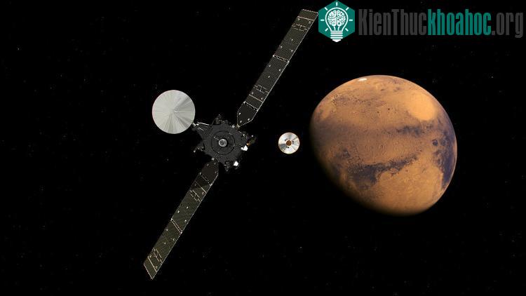 Schiaparelli đã tách khỏi "tàu mẹ" module TGO. (Nguồn: ESA).