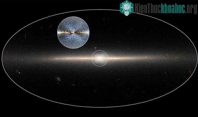 Cấu trúc hình chữ X ở trung tâm thiên hà Milky Way. (Ảnh: NASA).