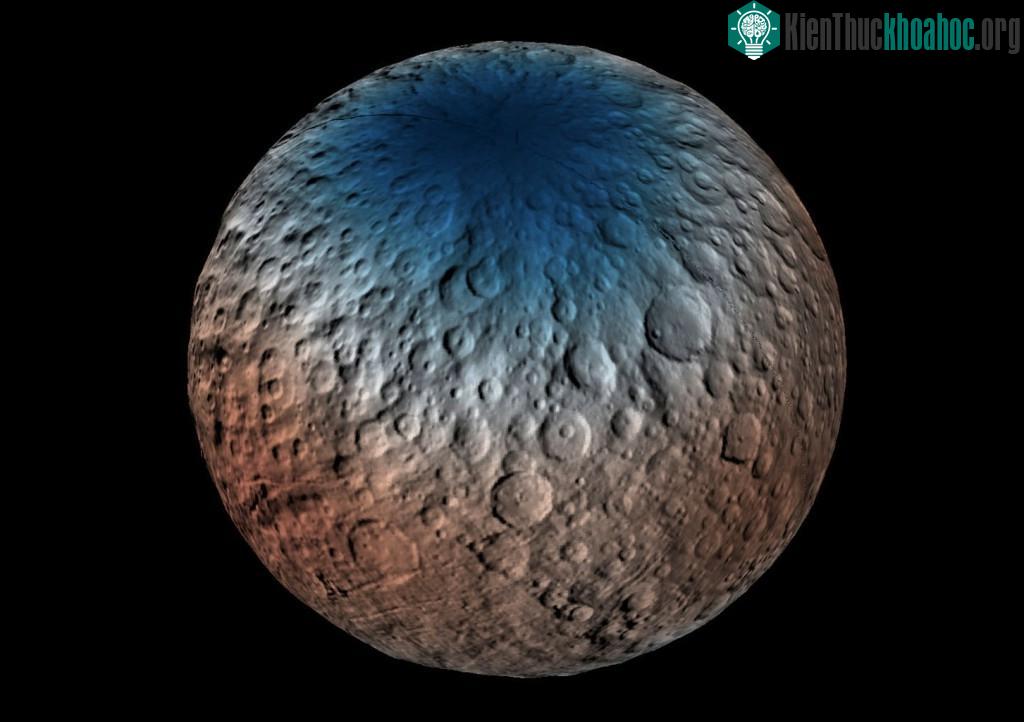 Một phần Bắc Bán Cầu hành tinh lùn Ceres được chụp bởi tia gamma và máy dò Neutron. (Nguồn ảnh: Space.com)