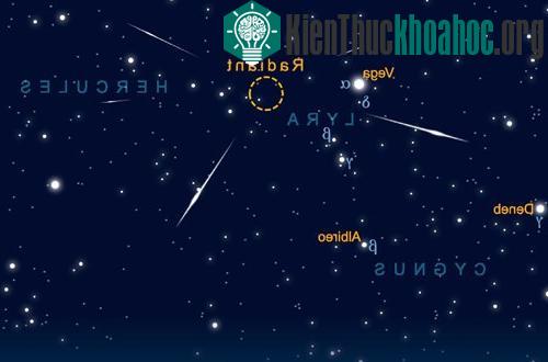 Chòm sao Lyra, trung tâm trận mưa sao băng. (Ảnh: Greg Smye-Rumsby/astronomynow.)