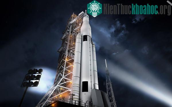 Hệ thống phóng tên lửa không gian (Space Launch System) của NASA. (Ảnh: NASA/MSFC).