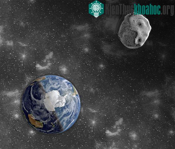 Mô phỏng tiểu hành tinh tiến gần Trái Đất. (Ảnh: NASA/Reuters)