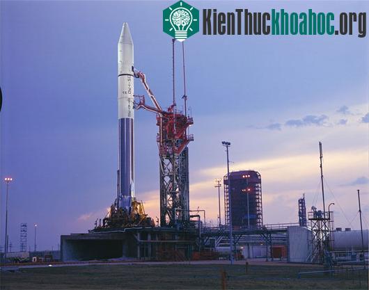Tàu Pioneer 10 tại bệ phóng. (Ảnh: Wikipedia)