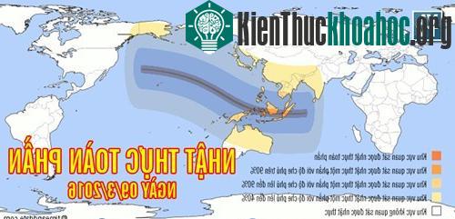 Các khu vực có thể quan sát hiện tượng nhật thực lần này. (Nguồn: vatlythienvan.com).