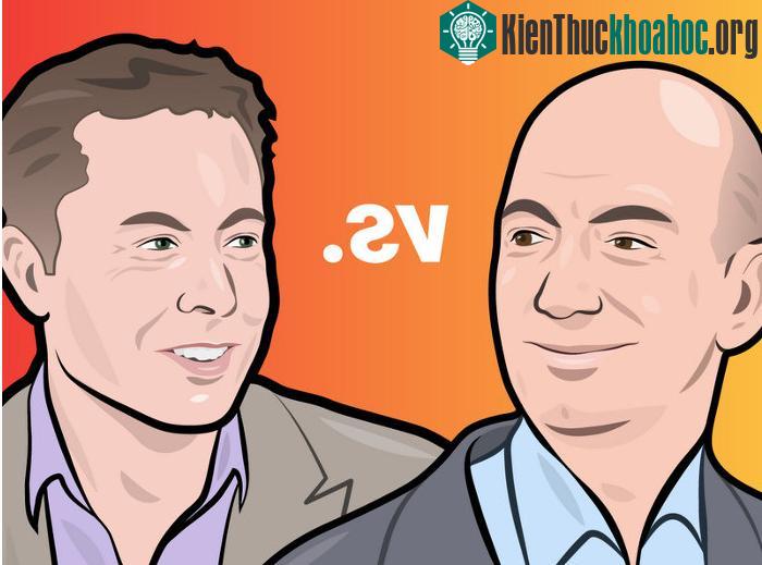 Jeff Bezos và Elon Musk. (Ảnh: Businessinsider).