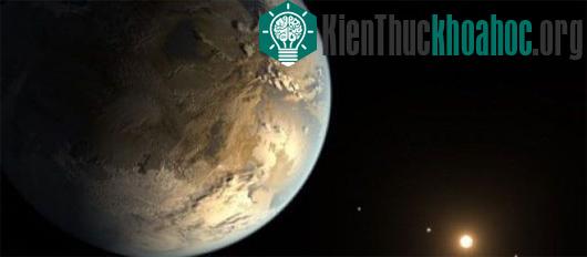 Kepler- 186f có kích cỡ gần bằng trái đất, đặc biệt chứa nước trên bề mặt. (Ảnh phát họa của NASA)
