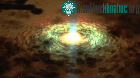 Lỗ đen vũ trụ và các đám mây khí vây quanh - (Ảnh: NASA)