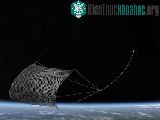 Lưới từ trường giúp dọn rác trong không gian. (Ảnh: Space.com)