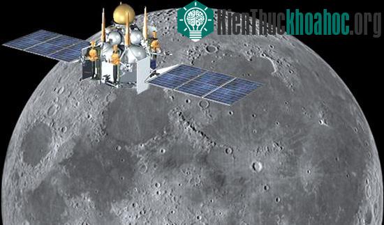 Hình minh họa phi thuyền Luna-Glob của Nga trên quỹ đạo mặt trăng. (Ảnh: NASA)