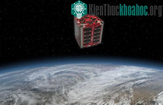 Hình ảnh mô phỏng vệ tinh TJ3Sat trong quỹ đạo. (Ảnh: Orbital Sciences Corporation)