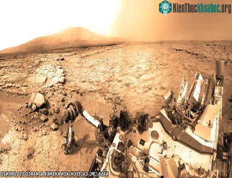 Quang cảnh vịnh Dao vàng khi Curiosity khoan.