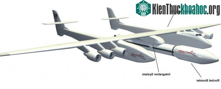 Hệ thống phóng tên lửa từ trên không của Stratolaunch Systems sẽ đưa phi thuyền lớn nhất từ trước tới nay vào quỹ đạo. (Nguồn: Gizmag)