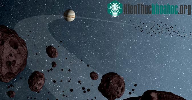 Sao Mộc nằm giữa hai nhóm tiểu hành tinh - (Ảnh: NASA)