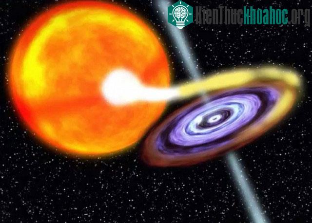 Hình vẽ khái niệm về một hố đen hút khí từ ngôi sao đồng hành