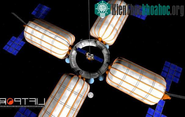 Bục nổi làm bệ cho thang máy lên mặt trăng đang được công ty LiftPort thực hiện. (Nguồn: