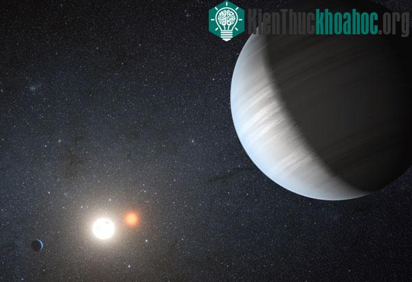 Hình minh họa một hành tinh xoay quanh hai ngôi sao. (Ảnh: NASA)