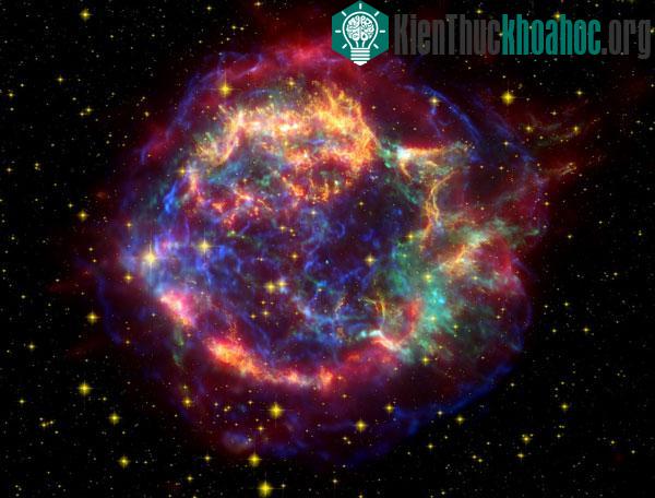 Một trong những hình ảnh chụp lại tàn dư của vụ nổ sao băng siêu lớn Cassiopeia A