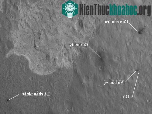 Vị trí các bộ phận tách ra trong quá trình hạ cánh - (Ảnh: NASA/Reuters)