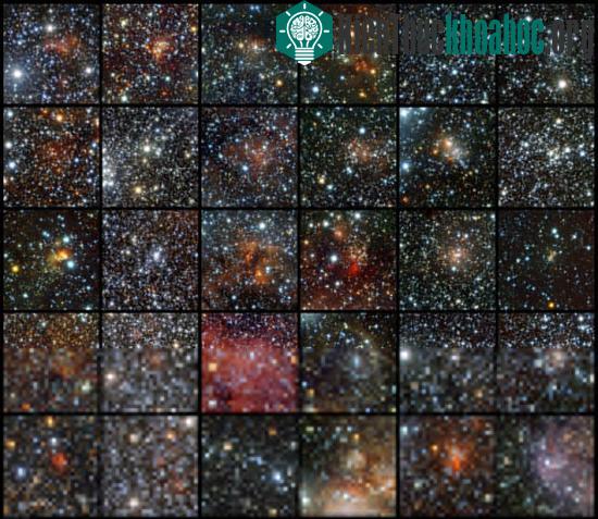 Sử dụng dữ liệu từ kính thiên văn VISTA tại Đài quan sát Paranal các nhà thiên văn học đã phát hiện 96 chùm sao mới ẩn dấu phía sau các đám bụi trong thiên hà Milky Way. Nguồn: ScienceDaily