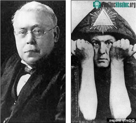 Crowley (phải) và Sir Ernest Wallis Budge - cựu nhân viên tại Bảo tàng Anh