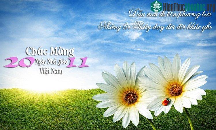 Lần đầu tiên ngày "Quốc tế Hiến chương các nhà giáo" được tổ chức trên toàn miền Bắc nước ta vào ngày 20/11/1958.