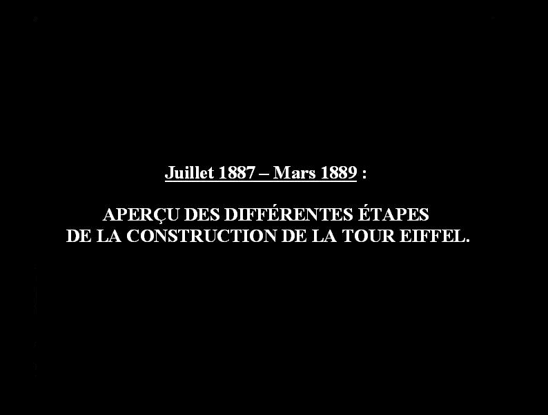 Các giai đoạn xây dựng của tháp Eiffel
