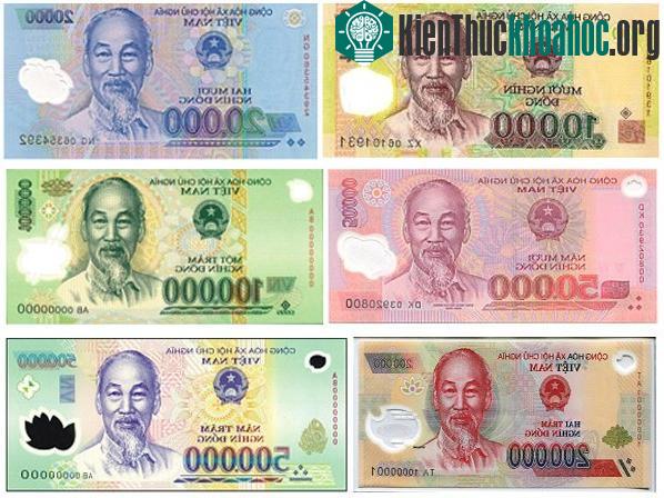 Những mệnh giá Việt Nam Đồng.