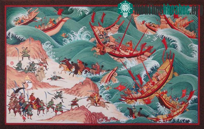 Chiến thuật giả thua rồi đột ngột phản công của quân Mông Cổ được tái hiện qua tranh. (Ảnh: Business Insider).