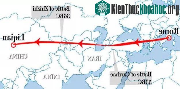 Hành trình của những người lính La Mã trong giả thuyết của giáo sư Dubs.
