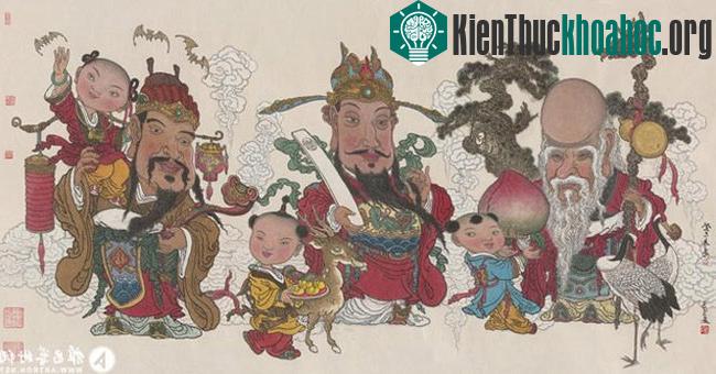 Ông thọ tay cầm đào tiên.