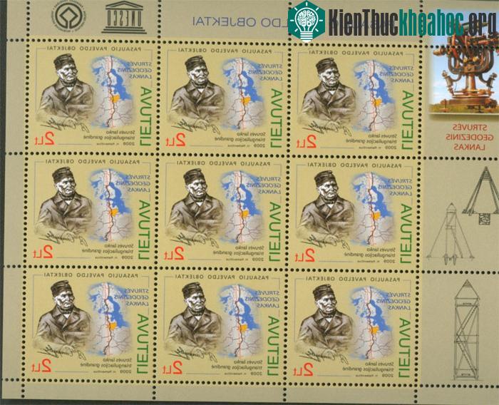 Hỉnh ảnh về vòng cung trắc đặc trên tem